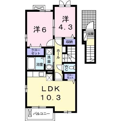 シトラスⅡ 203【管理NO：1-023515202-02030】 ★家具家電は申し込み後に搬入しますの物件画像