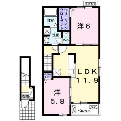 サニー　ハピネスⅡ 203【管理NO：1-020661701-02030】 ★家具家電は申し込み後に搬入しますの物件画像