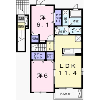 ハマナスⅡ 201【管理NO：1-017469902-02010】 ★家具家電は申し込み後に搬入します★の物件画像