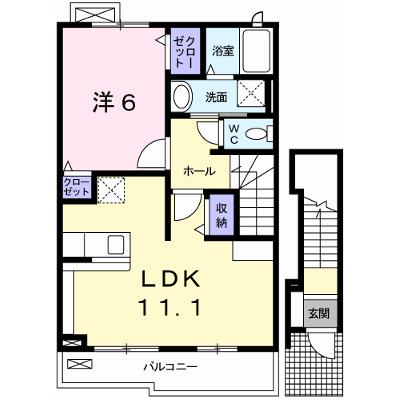 アウローラ玉手Ⅱ　Ｂ 202【管理NO：1-017113802-02020】 ★家具家電は申し込み後に搬入しますの物件画像