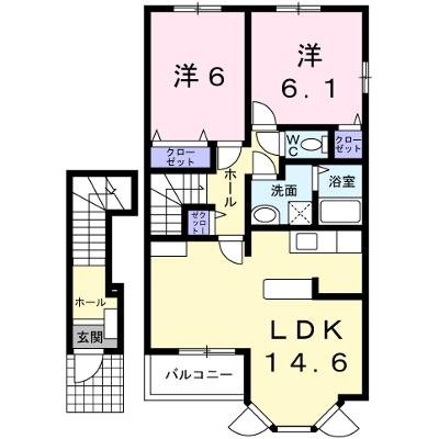 ソレイユ・セタⅡ 202【管理NO：1-015688801-02020】 ★家具家電は申し込み後に搬入します★の物件画像