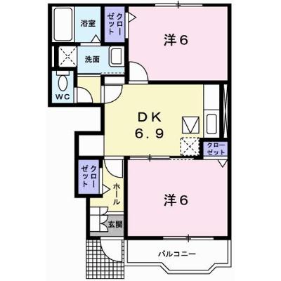 アウローラＭ　Ａ 102【管理NO：1-012700001-01020】 ★家具家電は申し込み後に搬入しますの物件画像
