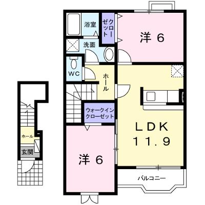 パレ・ロジュマン 203【管理NO：1-012680501-02030】 ★家具家電は申し込み後に搬入します★の物件画像