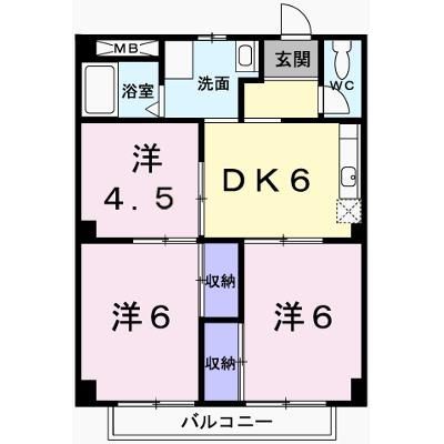 パルネット辻井 201【管理NO：1-001811001-02010】 ★家具家電は申し込み後に搬入しますの物件画像
