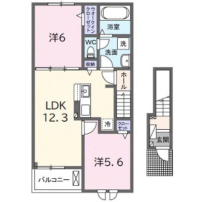 グランデフォルトーネＡ 202【管理NO：1-026802801-02020】 ★家具家電は申し込み後に搬入します★の物件画像