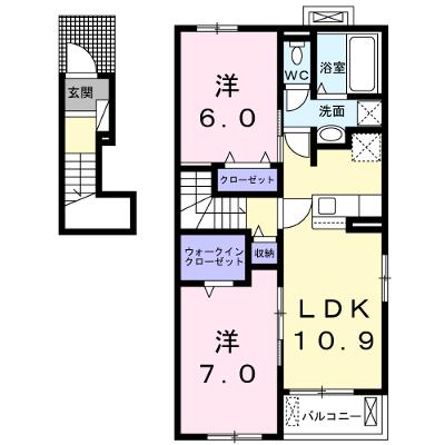 メゾン　グレーヌ　塩屋Ａ 201【管理NO：1-026478701-02010】 ★家具家電は申し込み後に搬入します★の物件画像