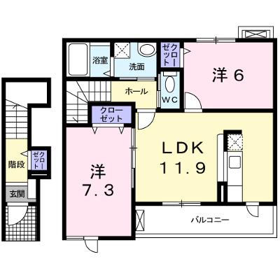 エルカーサ・桜木Ａ 202【管理NO：1-014633201-02020】 ★家具家電は申し込み後に搬入します★の物件画像