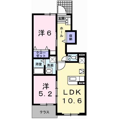 クール・ヴィヴァーチェＣ 102【管理NO：1-013242701-01020】 ★家具家電は申し込み後に搬入します★の物件画像