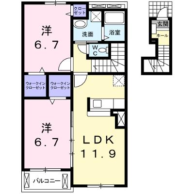 クール・ヴィヴァーチェＢ 202【管理NO：1-013238502-02020】 ★家具家電は申し込み後に搬入しますの物件画像