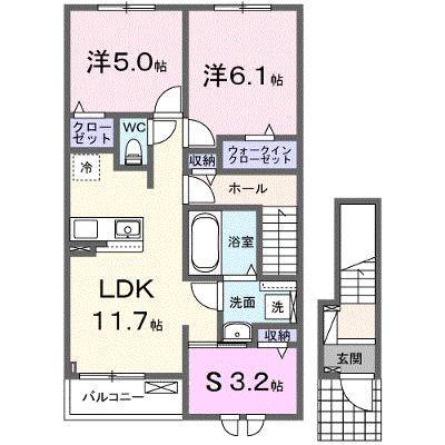 サンセールⅨ　Ａ 202【管理NO：1-028211101-02020】 ★家具家電は申し込み後に搬入します 2026年08月上旬入居可能の物件画像