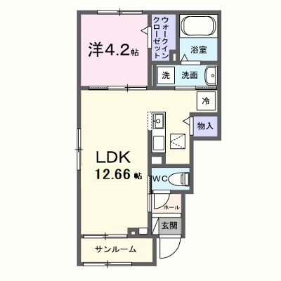 グラムス　レビン 101【管理NO：1-028079101-01010】 ★家具家電は申し込み後に搬入しますの物件画像