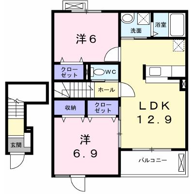 ポラリスⅢ 202【管理NO：1-021905301-02020】 ★家具家電は申し込み後に搬入しますの物件画像