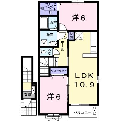 カーサ・２５５Ｂ 203【管理NO：1-019869202-02030】 ★家具家電は申し込み後に搬入します★の物件画像