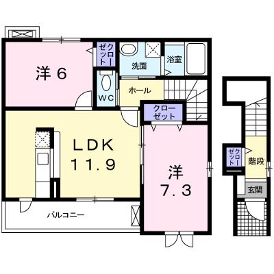 ソレアードⅢ 203【管理NO：1-013779101-02030】 ★家具家電は申し込み後に搬入しますの物件画像