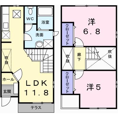 メゾン・レリア 104【管理NO：1-011923201-01040】 ★家具家電は申し込み後に搬入します★の物件画像