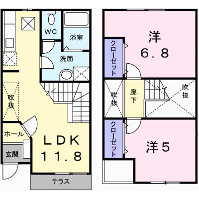 メゾン・レリア 103【管理NO：1-011923201-01030】 ★家具家電は申し込み後に搬入しますの物件画像