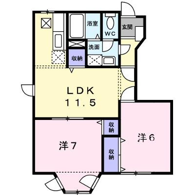 ハックベリーＳ　Ａ 102【管理NO：1-009580601-01020】 ★家具家電は申し込み後に搬入しますの物件画像