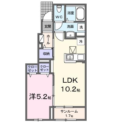 レジデンス・サツキⅠ 101【管理NO：1-027739701-01010】 ★家具家電は申し込み後に搬入しますの物件画像