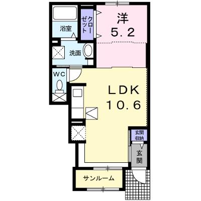 マリオ今国府町Ａ 103【管理NO：1-025940201-01030】 ★家具家電は申し込み後に搬入します 2026年08月中旬入居可能の物件画像