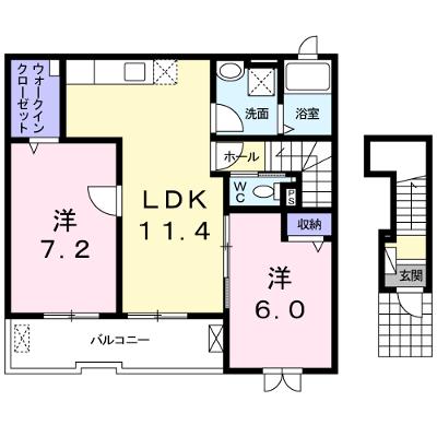 エテルノ 201【管理NO：1-021027901-02010】 ★家具家電は申し込み後に搬入しますの物件画像