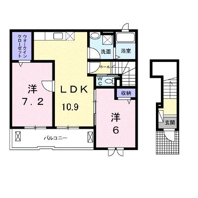 ソレイユ（田町） 202【管理NO：1-020384001-02020】 ★家具家電は申し込み後に搬入します★の物件画像