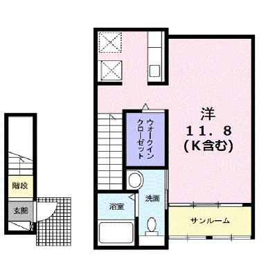 クレール（奈良市） 203【管理NO：1-019768901-02030】 ★家具家電は申し込み後に搬入します★の物件画像