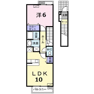 プロムナードⅡ 203【管理NO：1-014507101-02030】 ★家具家電は申し込み後に搬入しますの物件画像