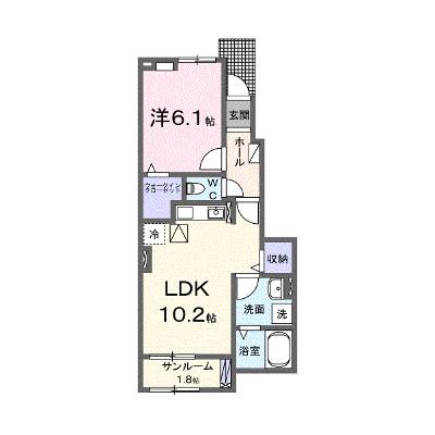 カーサ　セレノ 102【管理NO：1-027963801-01020】 ★家具家電は申し込み後に搬入しますの物件画像
