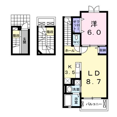 ファースト　ハイツ 301【管理NO：1-018096901-03010】 ★家具家電は申し込み後に搬入しますの物件画像