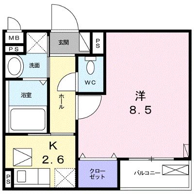 クレディーカーサ 103【管理NO：1-016118601-01030】 ★家具家電は申し込み後に搬入しますの物件画像