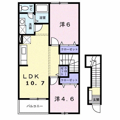 アンソレイエ　（小瀬町） 205【管理NO：1-012144701-02040】 ★家具家電は申し込み後に搬入します★の物件画像