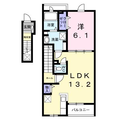 エテルノ常盤 201【管理NO：1-027531501-02010】 ★家具家電は申し込み後に搬入しますの物件画像