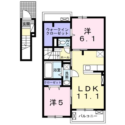 ヴィオラ　パッソⅧ 203【管理NO：1-024360002-02030】 ★家具家電は申し込み後に搬入しますの物件画像