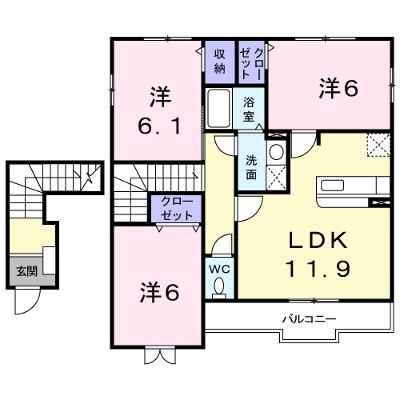 ファインヴィラ　Ｃ 201【管理NO：1-014648901-02010】 ★家具家電は申し込み後に搬入しますの物件画像