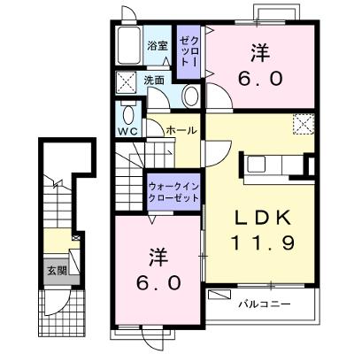 プロムナード 202【管理NO：1-018899401-02020】 ★家具家電は申し込み後に搬入しますの物件画像