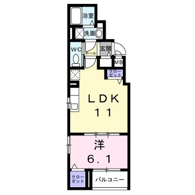 パーチェ　エテルノⅡ 202【管理NO：1-027605801-02020】 ★家具家電は申し込み後に搬入します 2026年08月中旬入居可能の物件画像