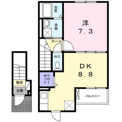 ラパン　ノアール 205【管理NO：1-022806901-02040】 ★家具家電は申し込み後に搬入します 2026年07月上旬入居可能の物件画像