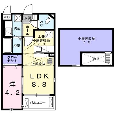 エスペランサ 201【管理NO：1-018155901-02010】 ★家具家電は申し込み後に搬入しますの物件画像