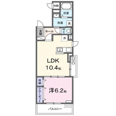 フィオーレカーサ 201【管理NO：1-028697201-02010】 ★家具家電は申し込み後に搬入します 2026年09月下旬入居可能の物件画像