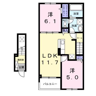 Ｓａｌｌｉｅｒ 202【管理NO：1-028527701-02020】 ★家具家電は申し込み後に搬入します 2026年08月下旬入居可能の物件画像