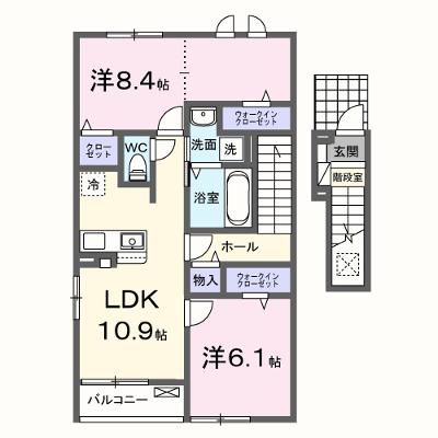 クラール倉治Ｃ 205【管理NO：1-028204703-02050】 ★家具家電は申し込み後に搬入します★ ★2026年09月下旬入居可能★の物件画像