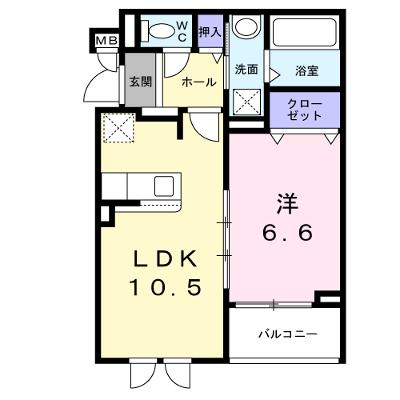 ルピナスＨｏｓｈｉｄａ 205【管理NO：1-027738301-02040】 ★家具家電は申し込み後に搬入します 2026年08月中旬入居可能の物件画像