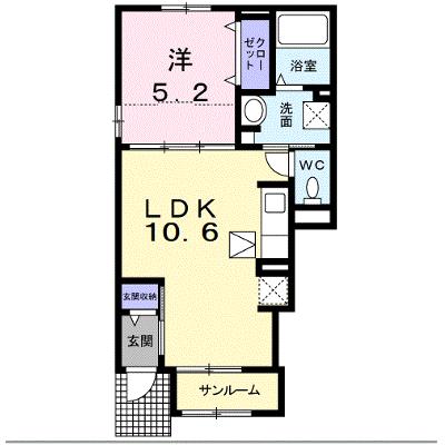 アネックス　中央 101【管理NO：1-024964201-01010】 ★家具家電は申し込み後に搬入しますの物件画像