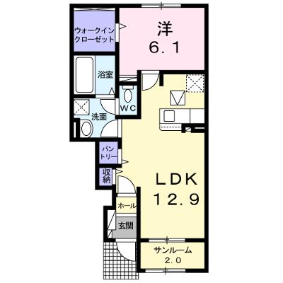 カーサ　フォンターナ 106【管理NO：1-026410601-01050】 ★家具家電は申し込み後に搬入しますの物件画像