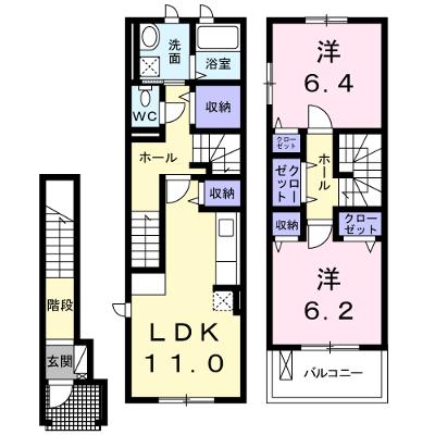 スマート　ハズ 201【管理NO：1-017596201-02010】 ★家具家電は申し込み後に搬入しますの物件画像