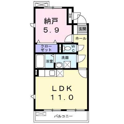 アミティエⅡ 105【管理NO：1-017415801-01040】 ★家具家電は申し込み後に搬入します★ ★2026年09月中旬入居可能★の物件画像