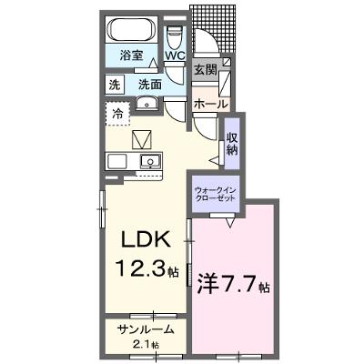 グラン・オーブ 106【管理NO：1-028423701-01050】 ★家具家電は申し込み後に搬入します 2026年08月下旬入居可能の物件画像