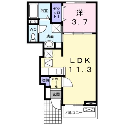 エルバウト 102【管理NO：1-018930901-01020】 ★家具家電は申し込み後に搬入します 2026年08月中旬入居可能の物件画像