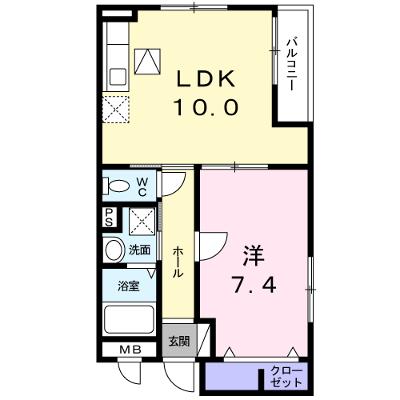 フルー　リール 102【管理NO：1-018171401-01020】 ★家具家電は申し込み後に搬入しますの物件画像
