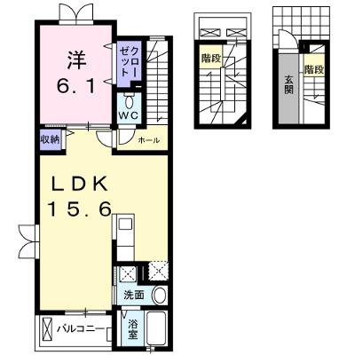 アンジュ　ド　ルミエール 306【管理NO：1-018037501-03050】 ★家具家電は申し込み後に搬入しますの物件画像